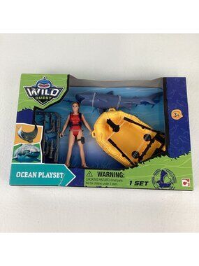 Wild Quest Ocean Playset Diver Action Figure Shark Raft Weapons Chap Mei 2023
